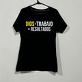 Remera manga ranglan "Dios + Trabajo = Resultados"